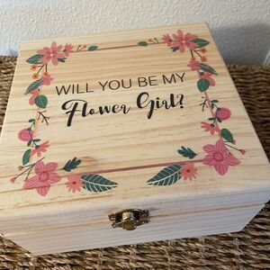 Will You Be My Flower Girl Wooden Box with Supplies